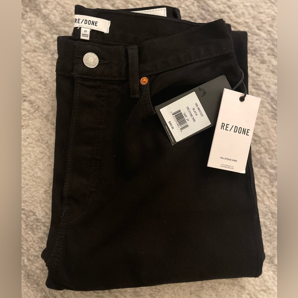 REDONE 70s stove pipe jeans new with tags